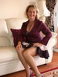 Naughty blonde mature housewife uses nylons to play with her husband's cock