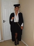 Hot pictures of a sexy mature blonde posing as a grad student and revealing her juicy tits